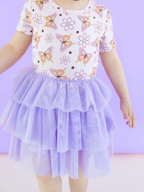 Dream Big Little Co Blossomin’ Butterfly Dream Tutu Bamboo Dress size 4T